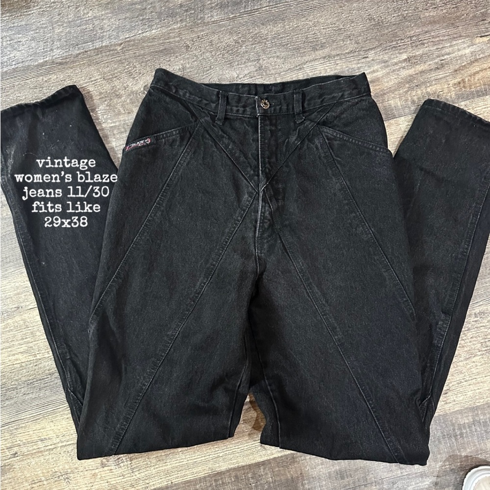 VINTAGE women’s black blaze jeans